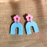 Flower Girl- Resin Epoxy - Pink & Blue