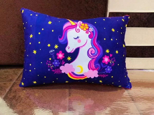 CITY BEST MART Dark Unicorn Baby Pillow (12*18) - 12*18, Dark Unicorn