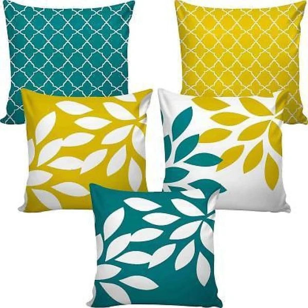 CITY BEST MART Premium Cushion Covers - 16*16, Big Leaves