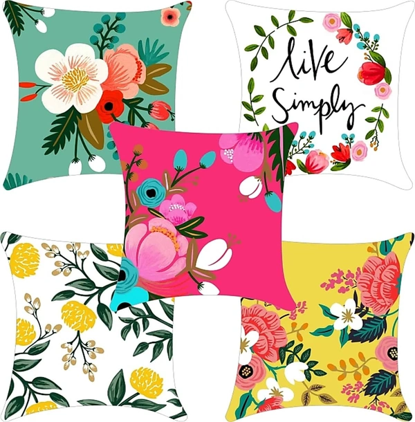 CITY BEST MART Premium Cushion Covers - 16*16, Simple Life