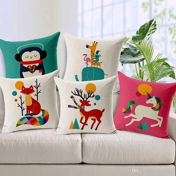 CITY BEST MART Premium Cushion Covers - 16*16, Animal