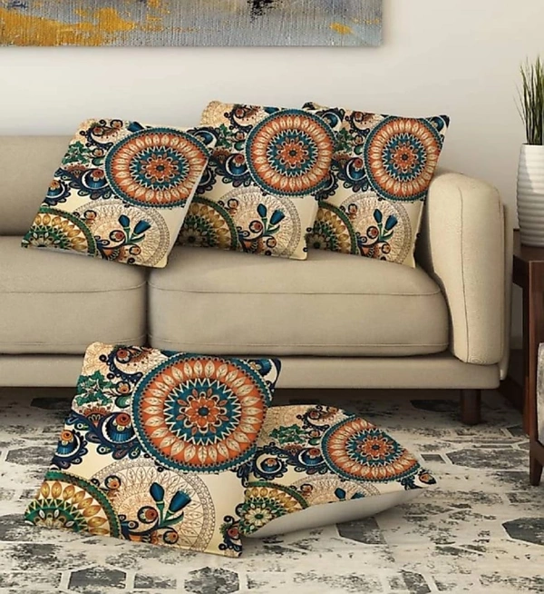 CITY BEST MART Premium Cushion Covers - 16*16, Chakri
