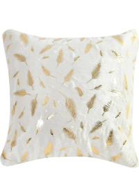CITY BEST MART STYLISH FUR CUSHION COVERS ( PACK OF 5)  - White