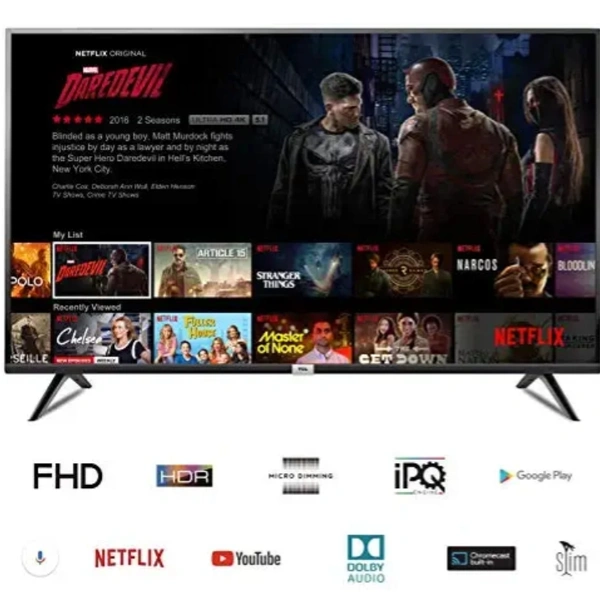 TCL 43 INCH ANDROID TV - BLACK, 43 INCH