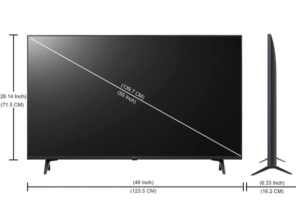 LG UHD TV 55 INCH - BLACK, 55 INCH