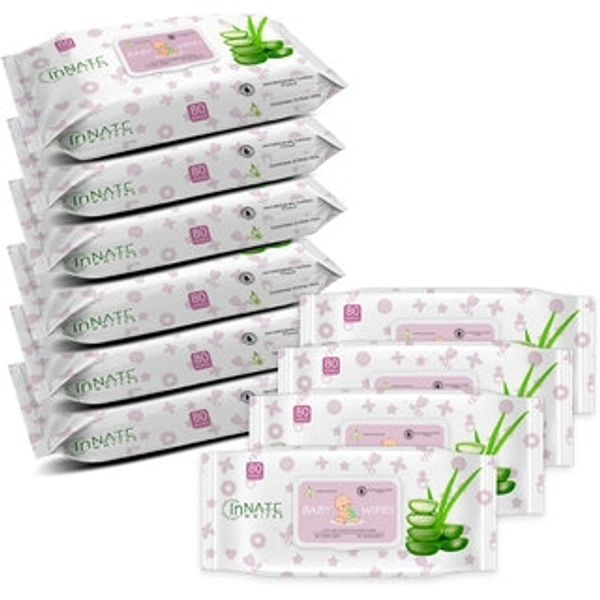 Innate Whites Baby Wipes 80 Pc (With Lid) - Offer 6+0