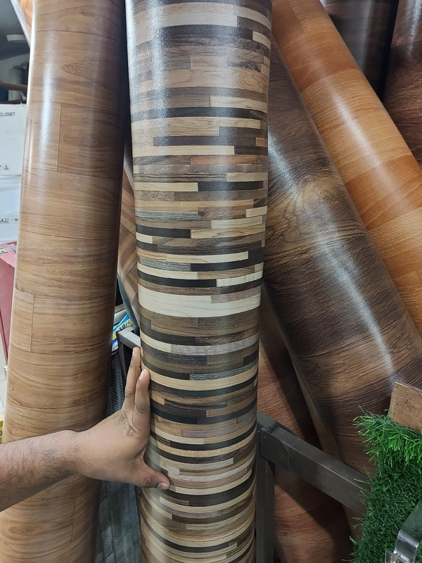 Vinyl Flooring  - Walnut Colour Shade , 6.5 Feet Width