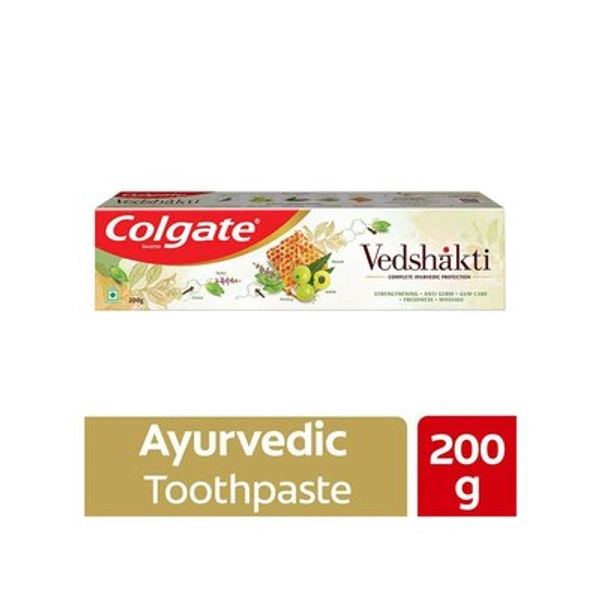 Colgate Vedshakti Ayurvedic, With Neem, Clove & Honey, Anti-Germ Properties For Whole Mouth Protection Toothpaste - 200 Gm