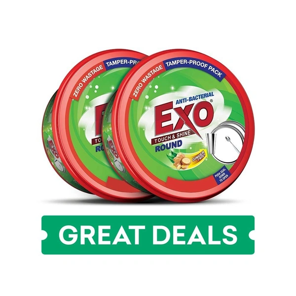 Exo Bacterial Touch & Shine Dishwash Bar (Ginger Twist) - 2x700 g