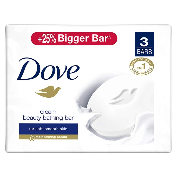 Dove Cream Beauty Bathing Soap 3x125 g - Pack of 3 - 3x125 g