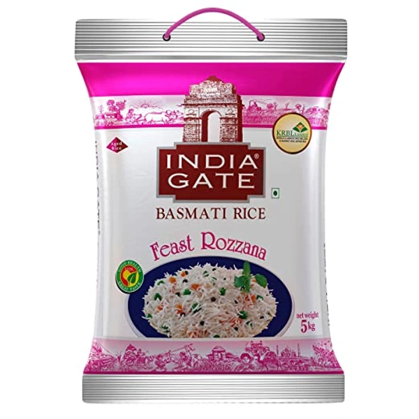 India Gate Feast Rozzana Basmati Rice - 5 Kg