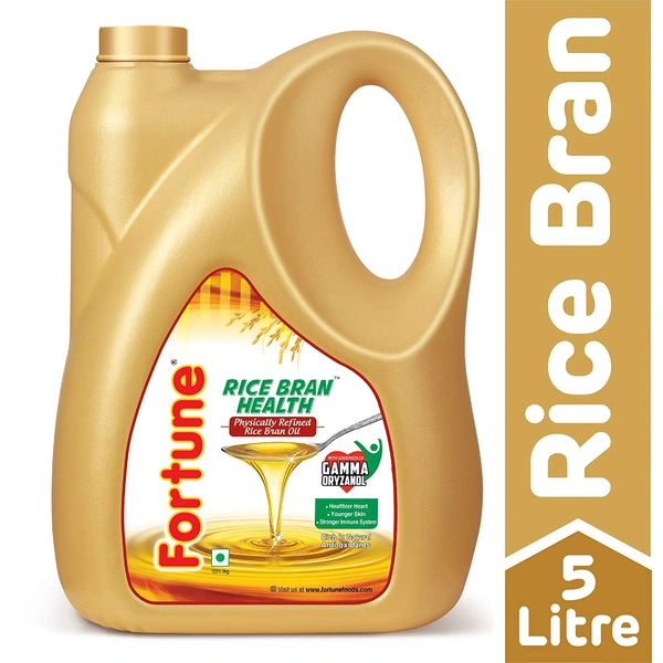 Fortune Cooking Oil For Healthier Heart Rice Bran Oil - 5 Ltr