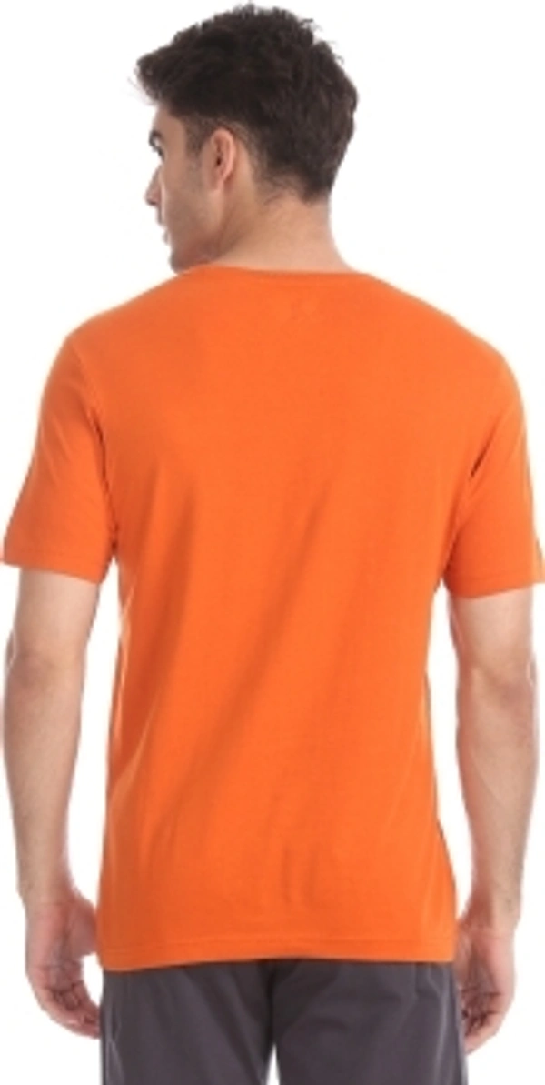 U.S. POLO ASSN. Solid Men Round Neck Orange T-Shirt - orange , M
