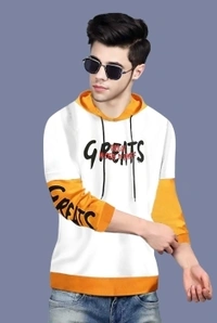FastColors Full Sleeve Printed, Color Block Men Sweatshirt - Yellow_black, L
