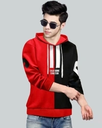 FastColors Full Sleeve Printed, Color Block Men Sweatshirt - Yellow_black, L