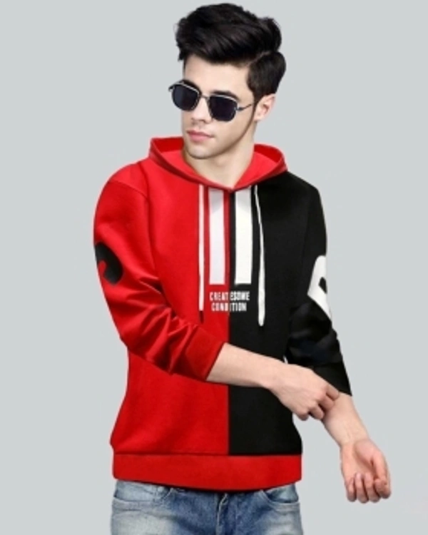 FastColors Full Sleeve Printed, Color Block Men Sweatshirt - Yellow_black, L