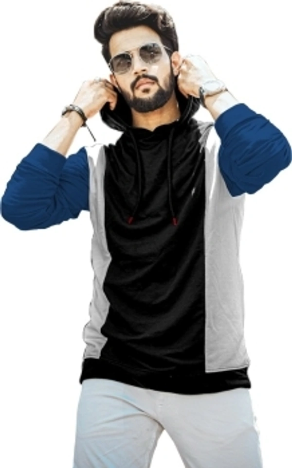 Tricky Wear Solid Men Hooded Neck Multicolor T-Shirt - Multi color 1, XL