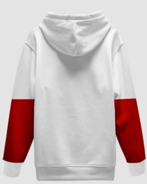 FastColors Printed Men Hooded Neck White, Red T-Shirt - White , M