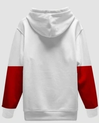 FastColors Printed Men Hooded Neck White, Red T-Shirt - White , XL