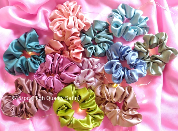 Premium Satin Scrunchies  - 2