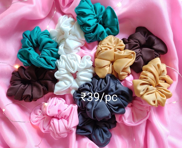 Nylon Scrunchies  - Baby Pink