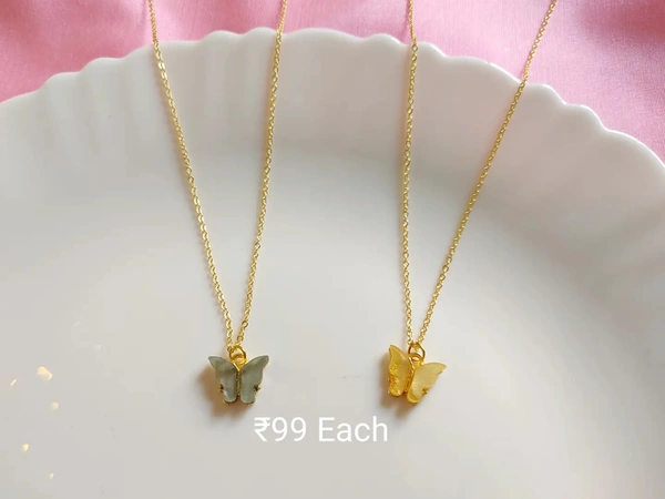 Butterfly Neckpiece  - Yellow