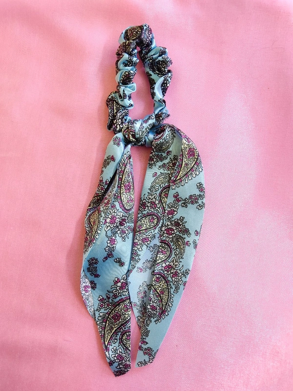 Satin Scarf Scrunchies  - Design 5