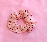 Polka Scrunchies  - Dark Grey