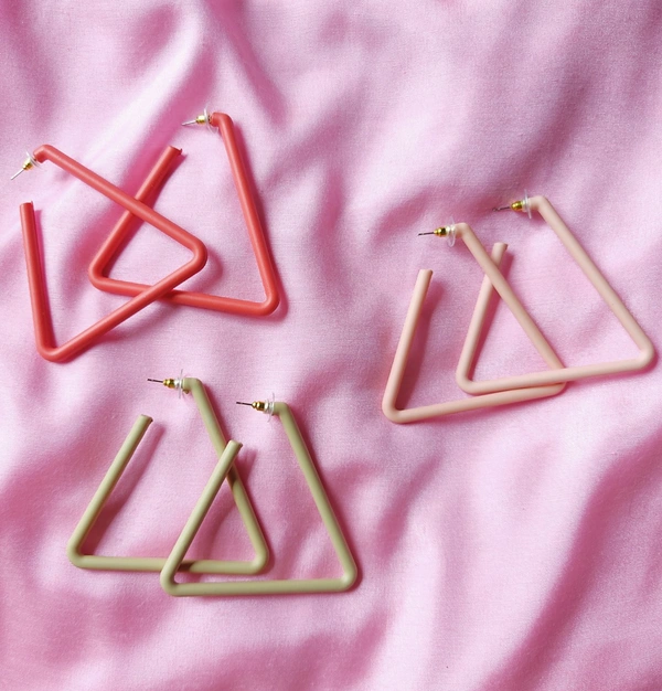 Acrylic Hoops - Peach