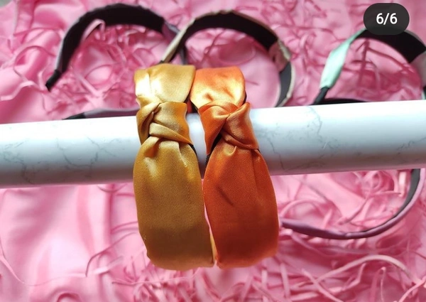 Satin Knot Hairband - Orange