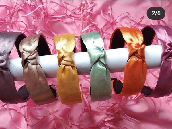 Satin Knot Hairband - Orange