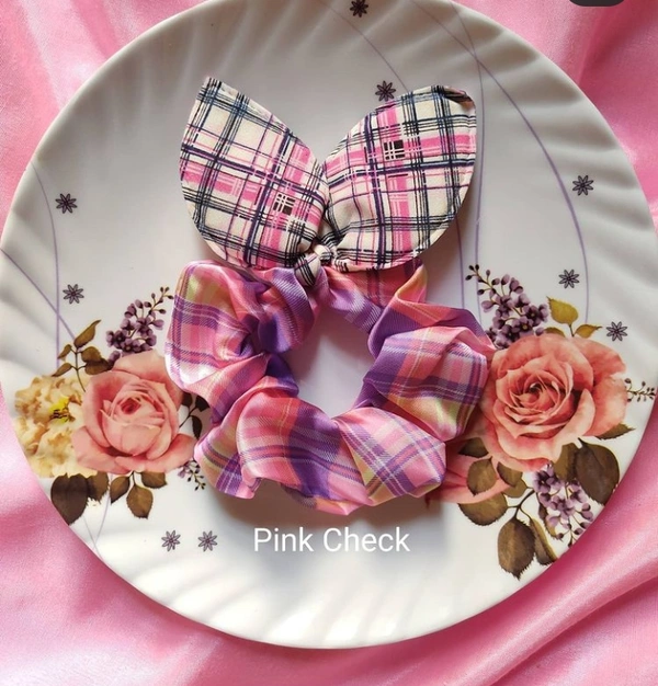 Jumbo Bunny Scrunchies - Red