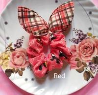 Jumbo Bunny Scrunchies - Red