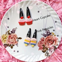 Kawai HairClips  - Pink Smiley Popsicles