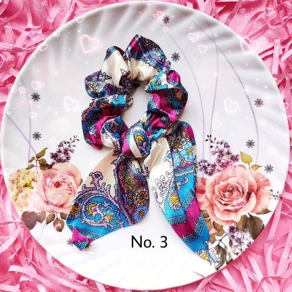Satin Scarf Scrunchies (set 3) - No. 5