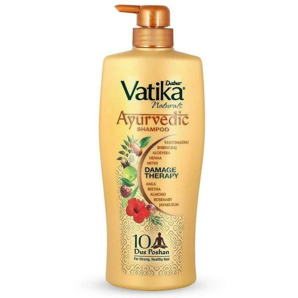 Dabur Vatika Natural Damage Therapy Ayurvedic Shampoo 640 ml - 1, 640 ML