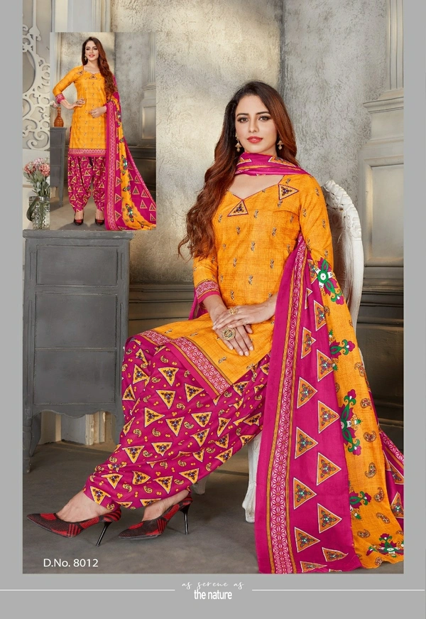 Unstitched Cotton 3Pc Suit