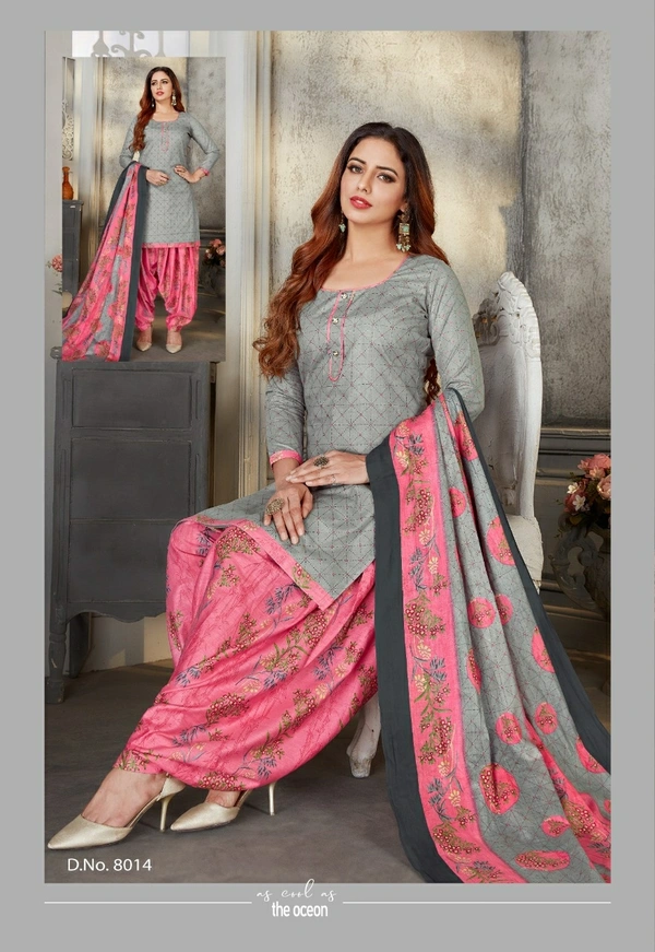 3Pc Cotton Unstitched Suit