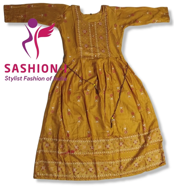 Stitched Full Length "XL" Kurti - Mustard Yellow Color