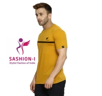 Polo Plus Men Yellow Text Printed Half Sleeve Cotton T-Shirt - Yellow