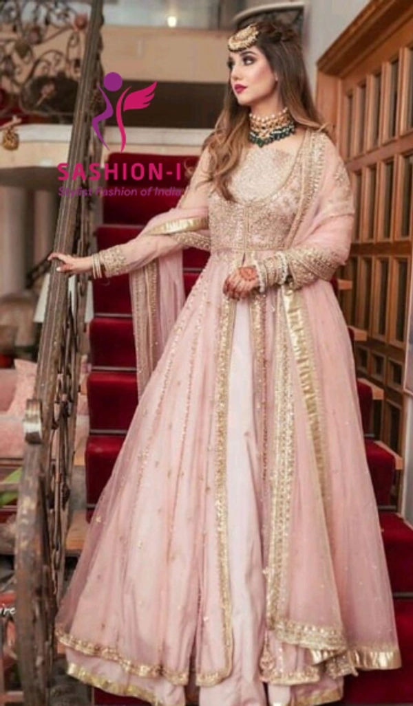 FANCY STYLISH DESIGNER LEHENGA CHOLI - Peach