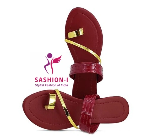 Stylish Flat sandal for women - Mahroon