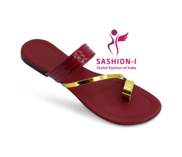 Stylish Flat sandal for women - Mahroon