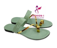 Stylish Flat sandal for women - Pantone Green