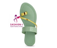 Stylish Flat sandal for women - Pantone Green