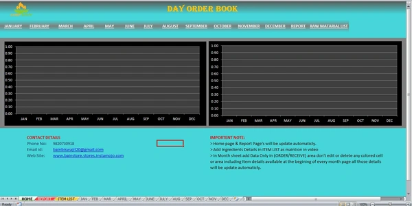 DAY ORDER BOOK for Inventory