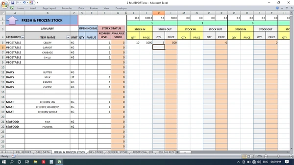 (Flexible)PROFIT & LOSS + INVENTORY format 