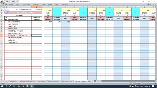 (Fixed) PROFIT & LOSS + INVENTORY FORMAT 