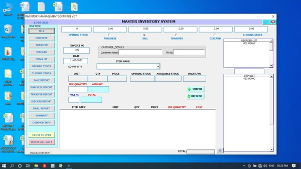 Inventory Software V2.7