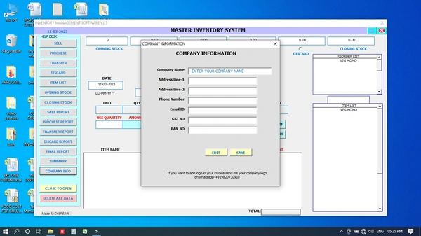 Inventory Software V2.7